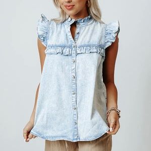 Impressions Ever So Chic Chambray Top